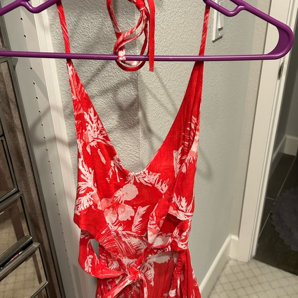 Free People Floral Red Maxi Dress - Picture 6 of 7